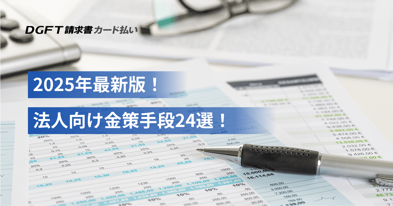 2025年最新版！法人向け金策解説24選！